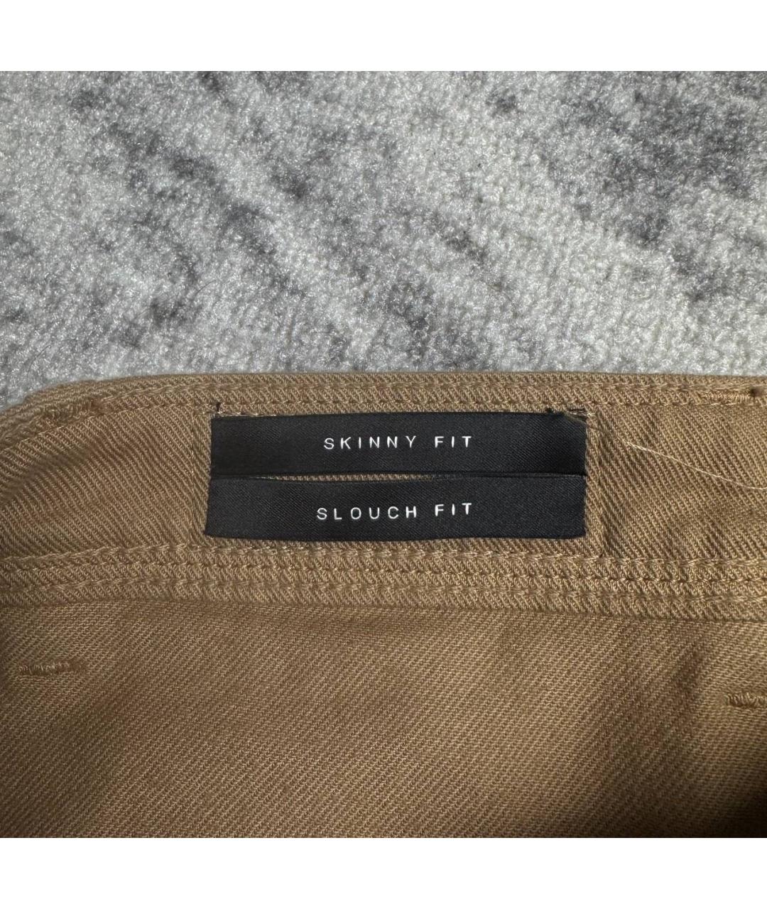 NEIL BARRETT Коричневые хлопковые брюки чинос, фото 7