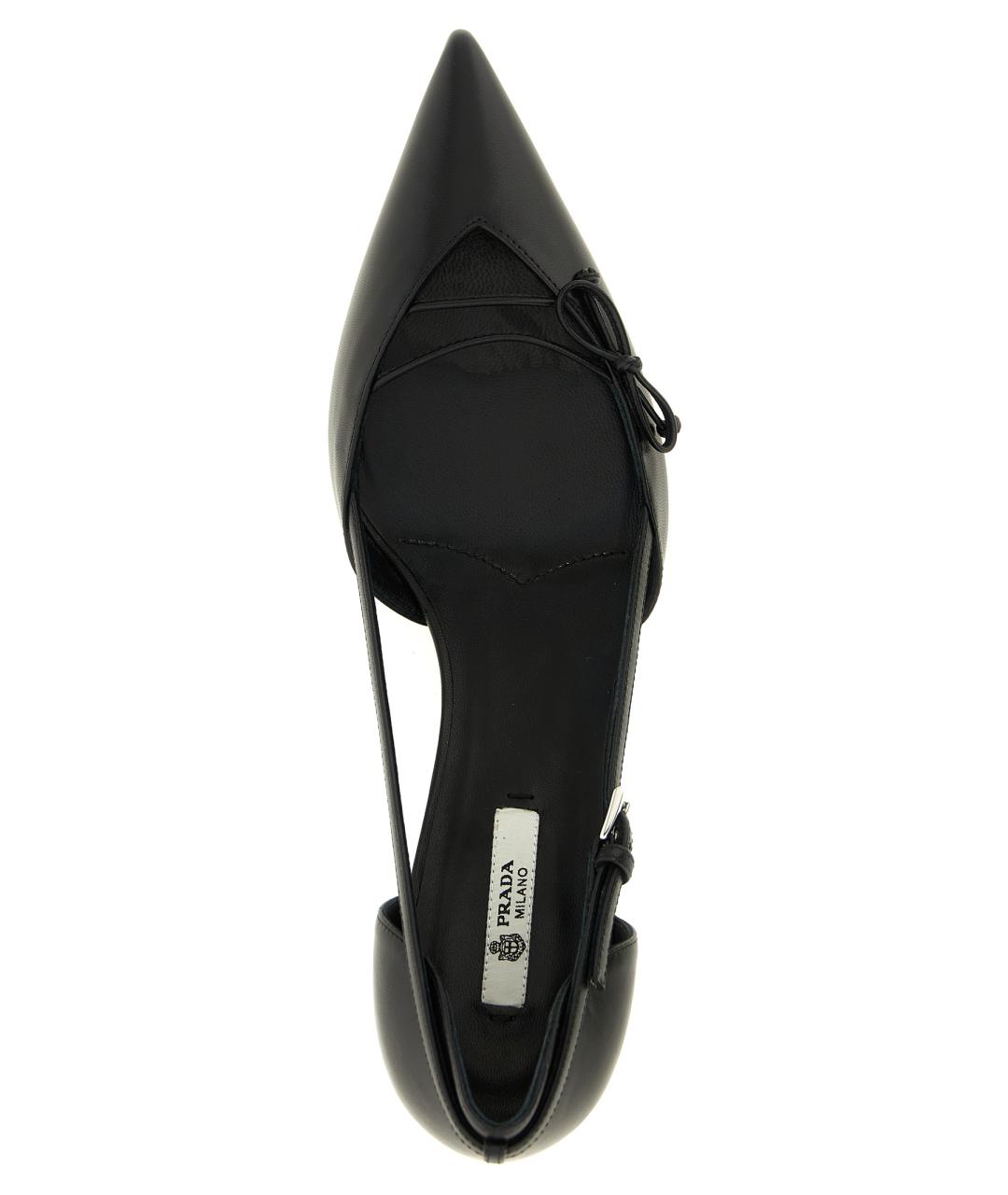 PRADA Черные кожаные туфли, фото 4