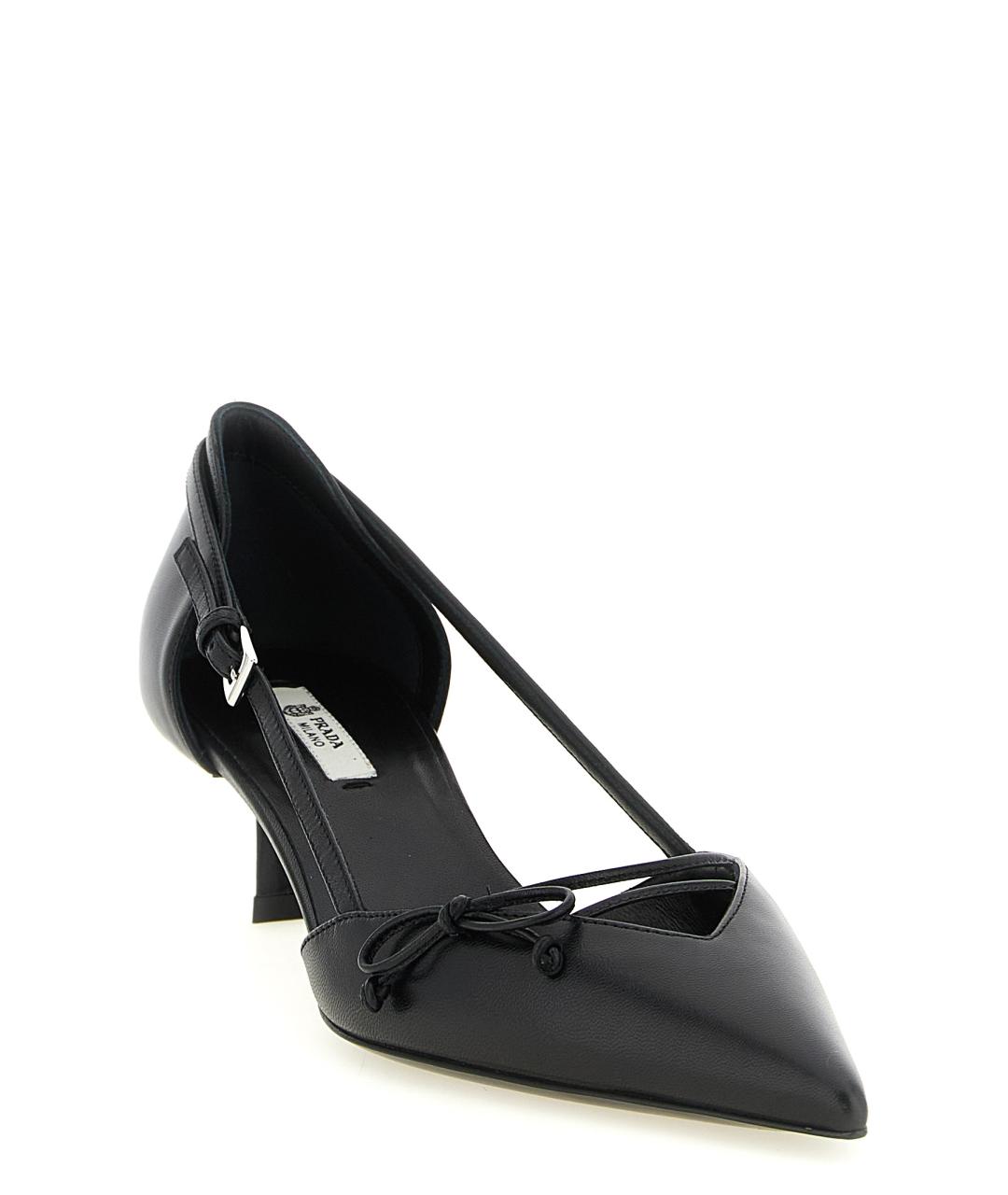 PRADA Черные кожаные туфли, фото 2