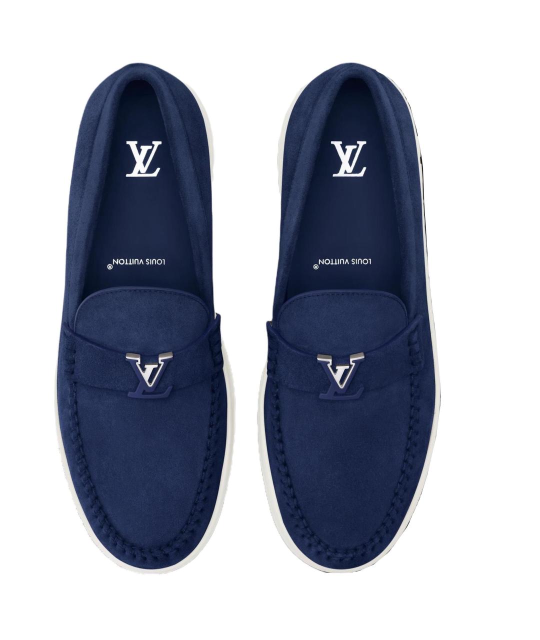 LOUIS VUITTON Темно-синие лоферы, фото 4