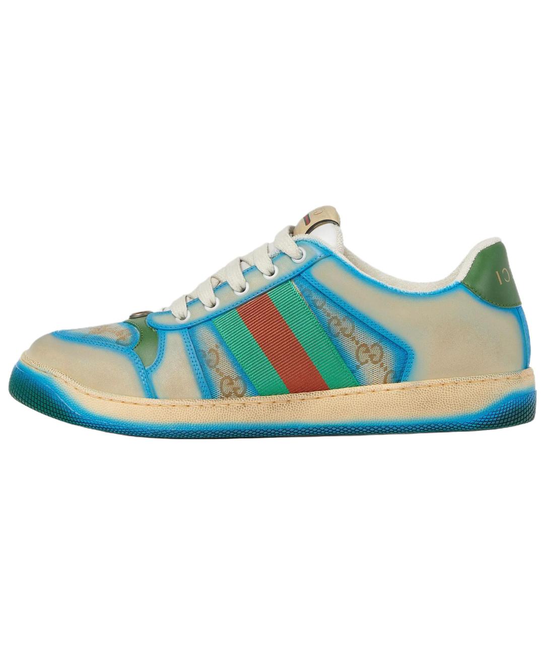 GUCCI Мульти текстильные низкие кроссовки / кеды, фото 2