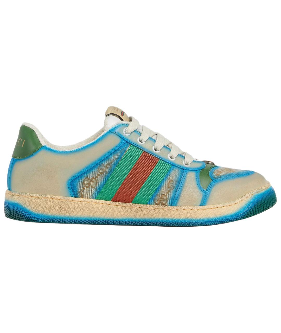 GUCCI Мульти текстильные низкие кроссовки / кеды, фото 1