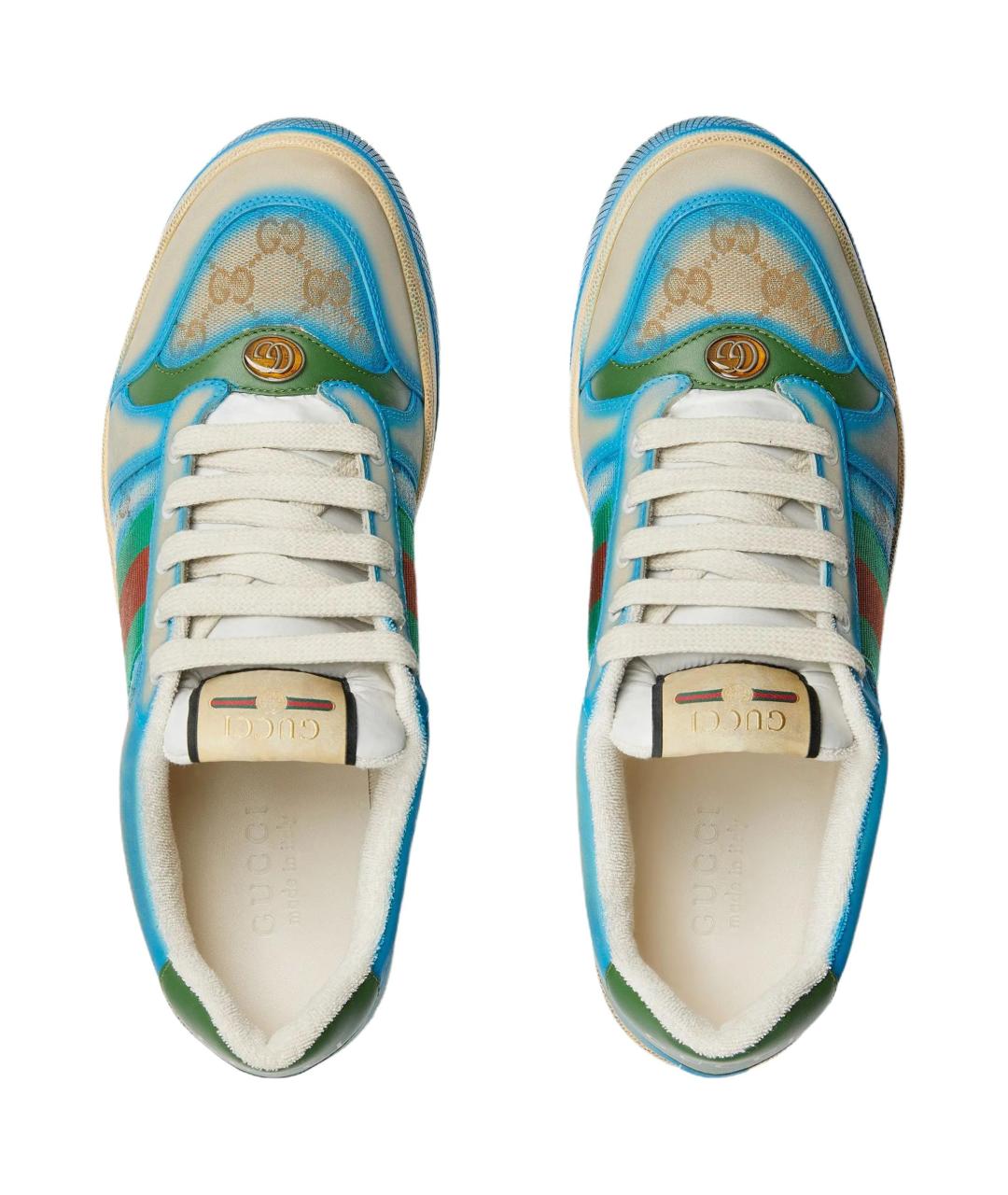 GUCCI Мульти текстильные низкие кроссовки / кеды, фото 4