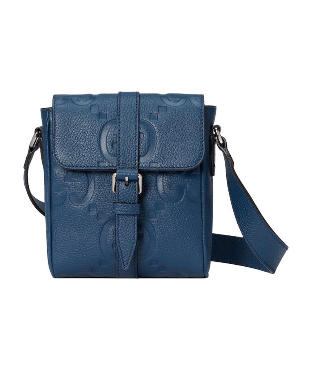 GUCCI Синяя кожаная сумка на плечо, фото 1