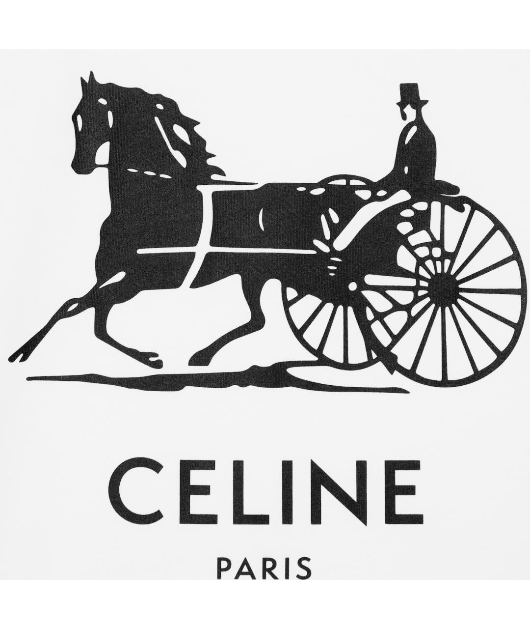 CELINE Белая футболка, фото 5