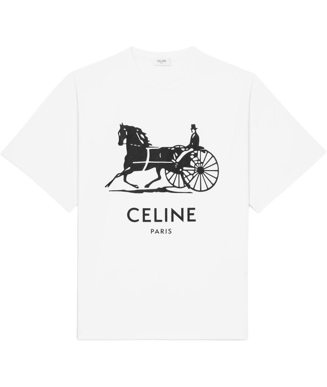 CELINE Белая футболка, фото 1