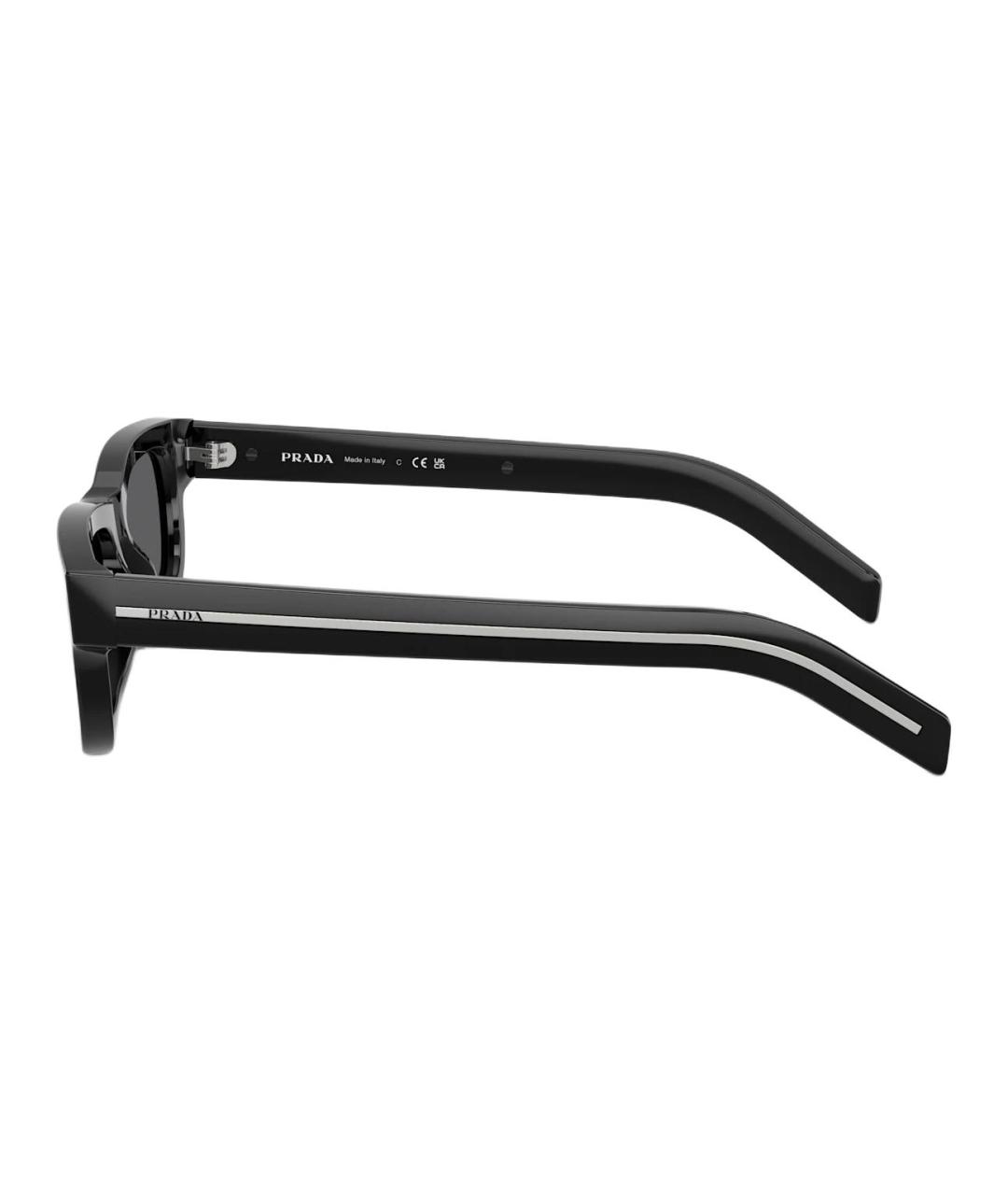 PRADA Черные пластиковые солнцезащитные очки, фото 4