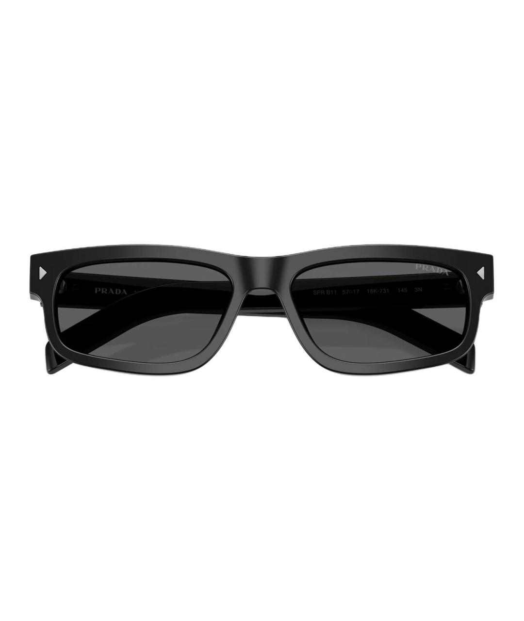 PRADA Черные пластиковые солнцезащитные очки, фото 3