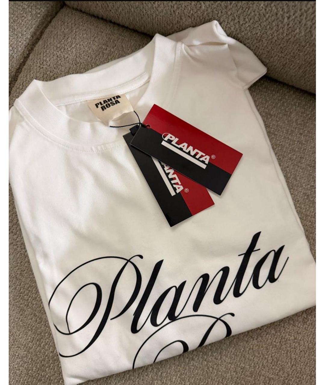 PLANTA ROSA Белая хлопковая футболка, фото 2