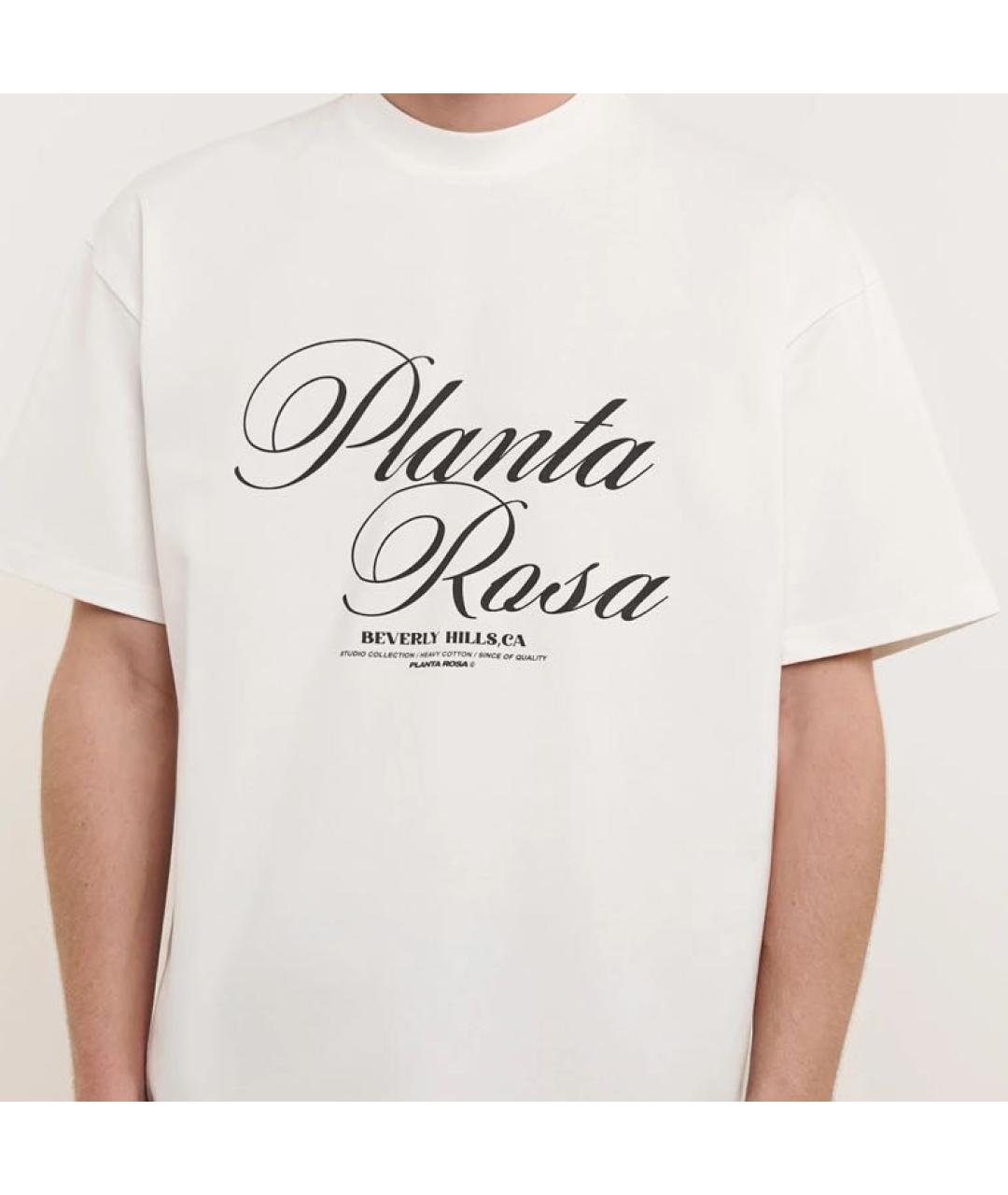 PLANTA ROSA Белая хлопковая футболка, фото 4