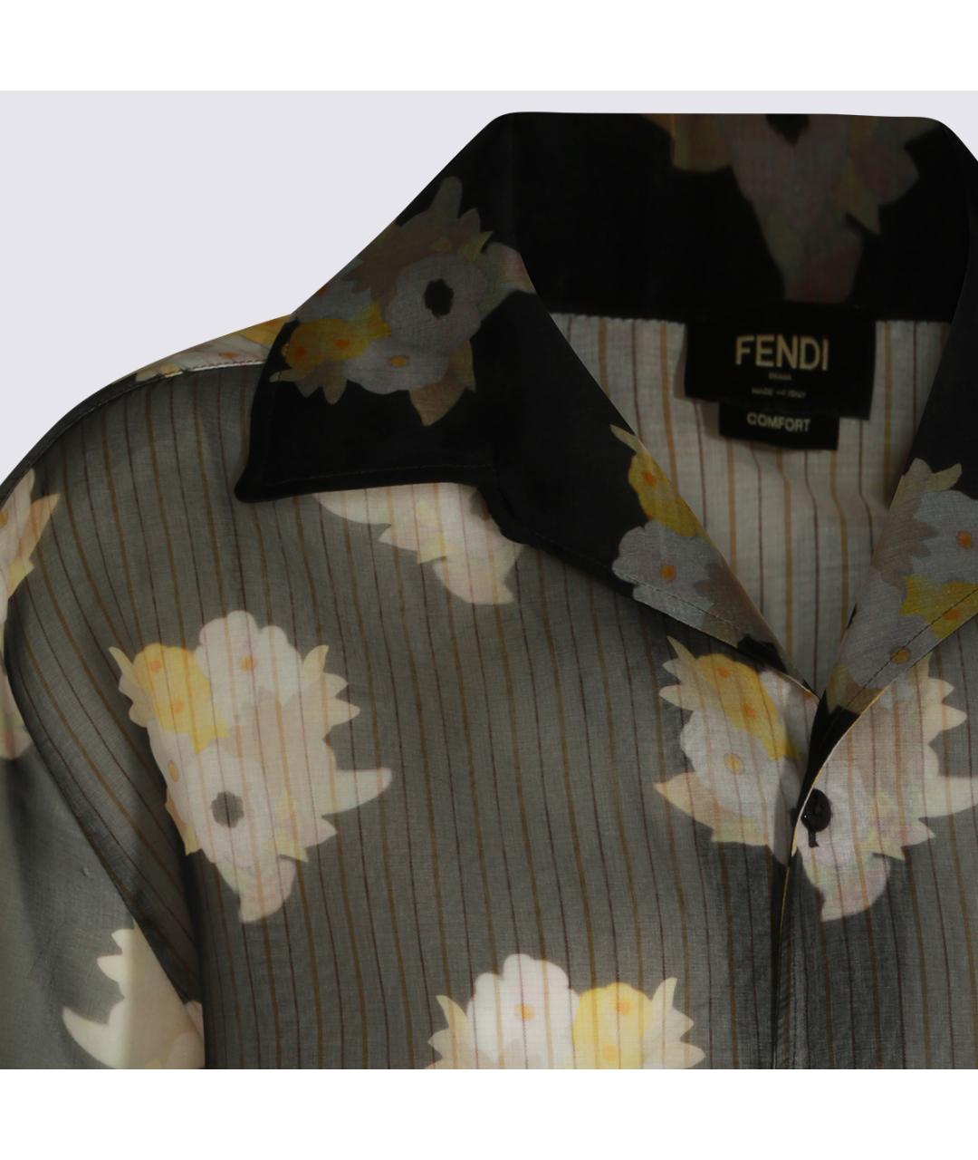 FENDI Мульти шелковая кэжуал рубашка, фото 3