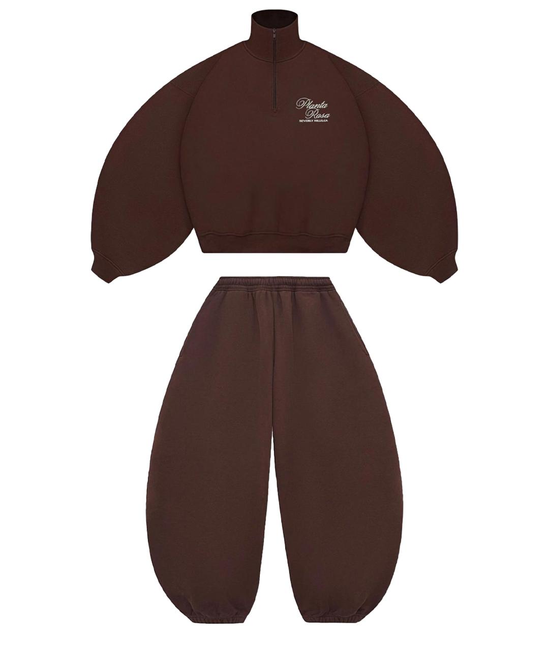 PLANTA ROSA Коричневый хлопковый спортивные костюмы, фото 1