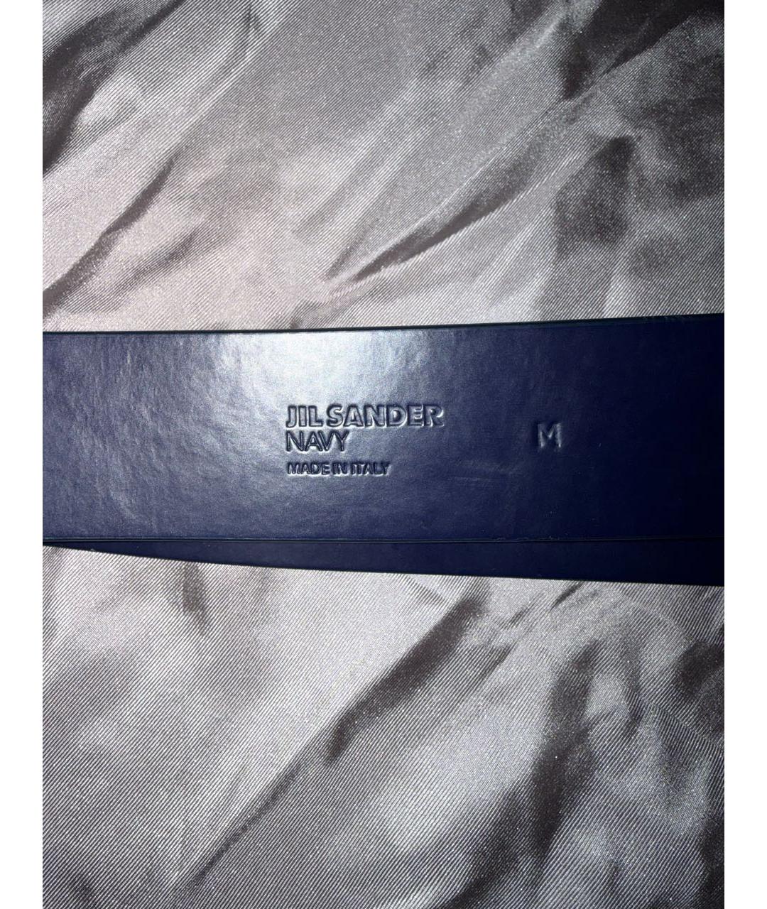 JIL SANDER Синий кожаный ремень, фото 3