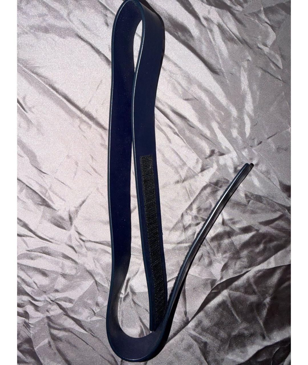 JIL SANDER Синий кожаный ремень, фото 2