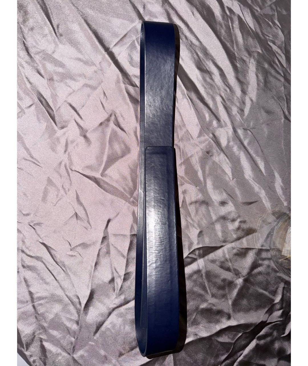 JIL SANDER Синий кожаный ремень, фото 5