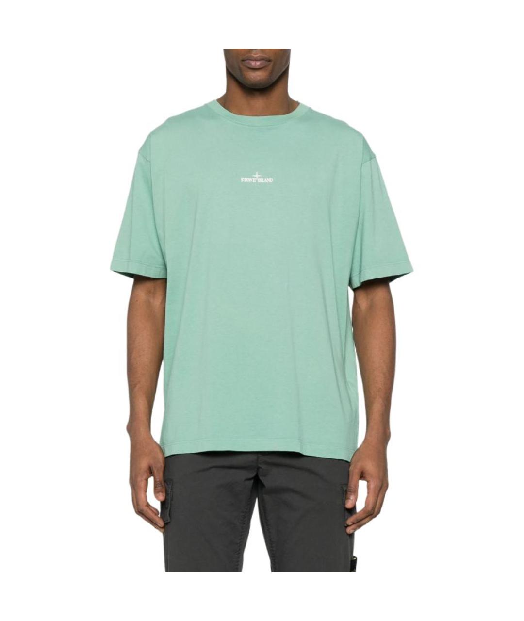 STONE ISLAND Зеленая футболка, фото 4