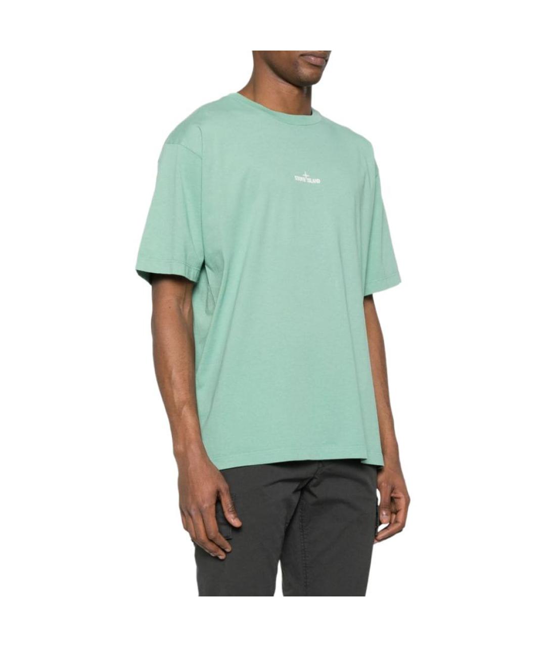 STONE ISLAND Зеленая футболка, фото 5