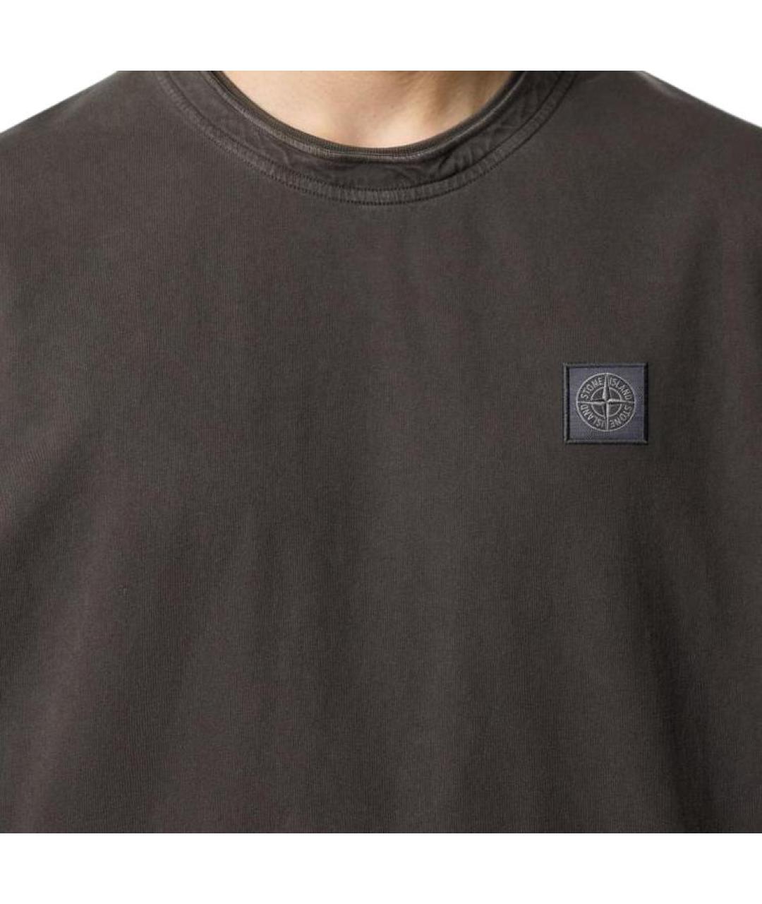 STONE ISLAND Серая футболка, фото 5