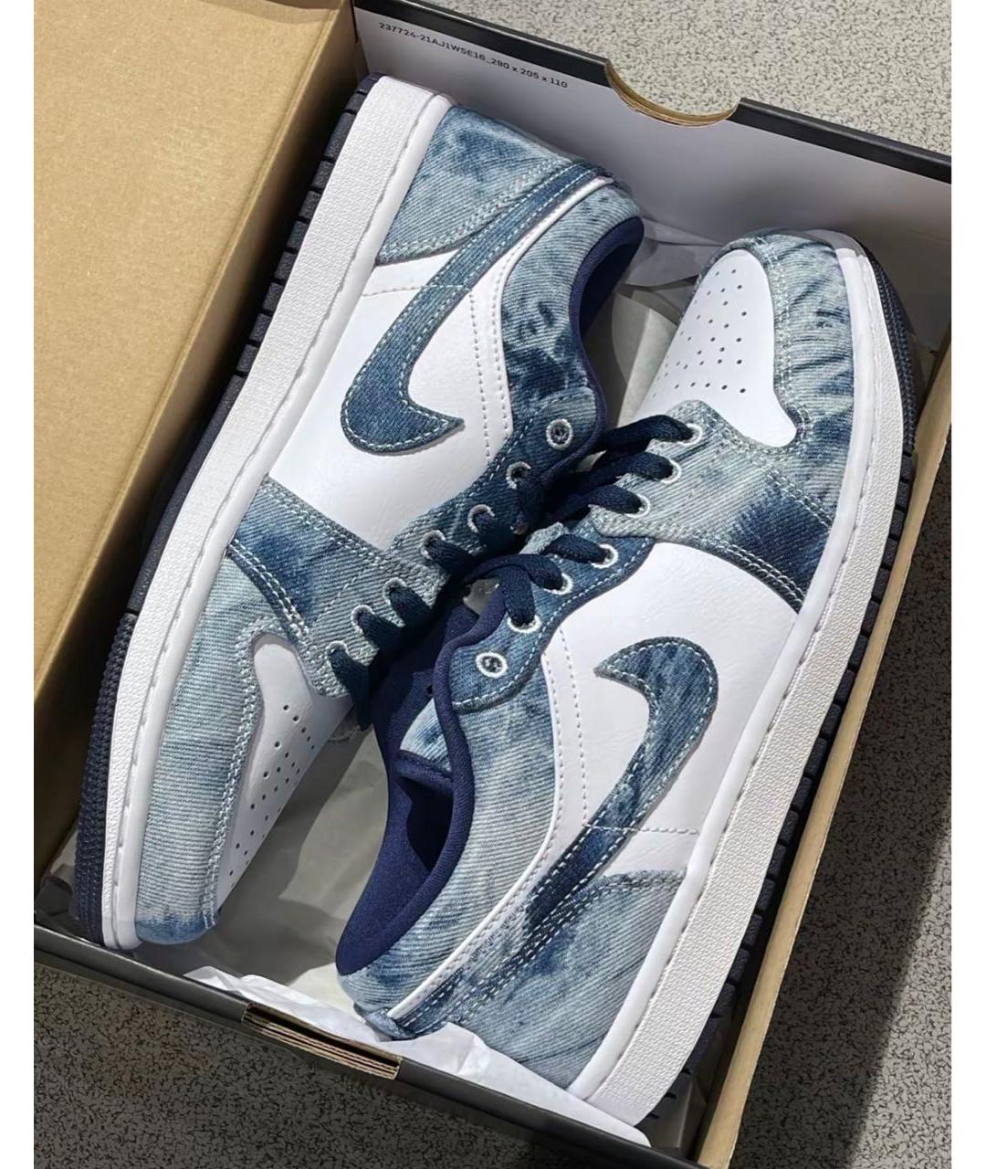 JORDAN Голубые низкие кроссовки / кеды, фото 2