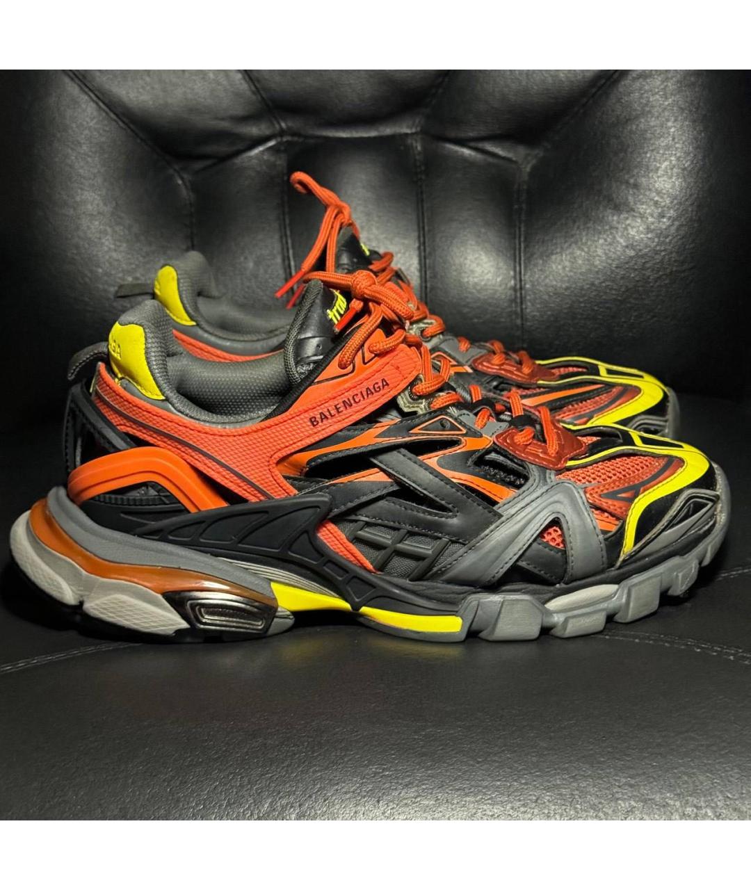 BALENCIAGA Оранжевое текстильные кроссовки, фото 9