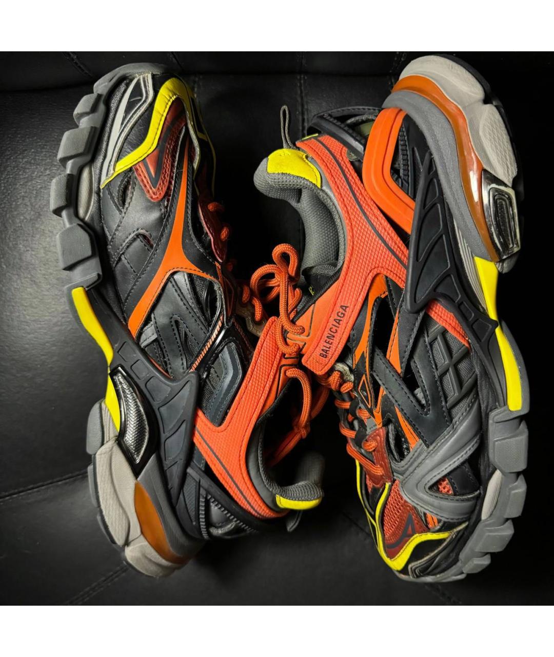 BALENCIAGA Оранжевое текстильные кроссовки, фото 5