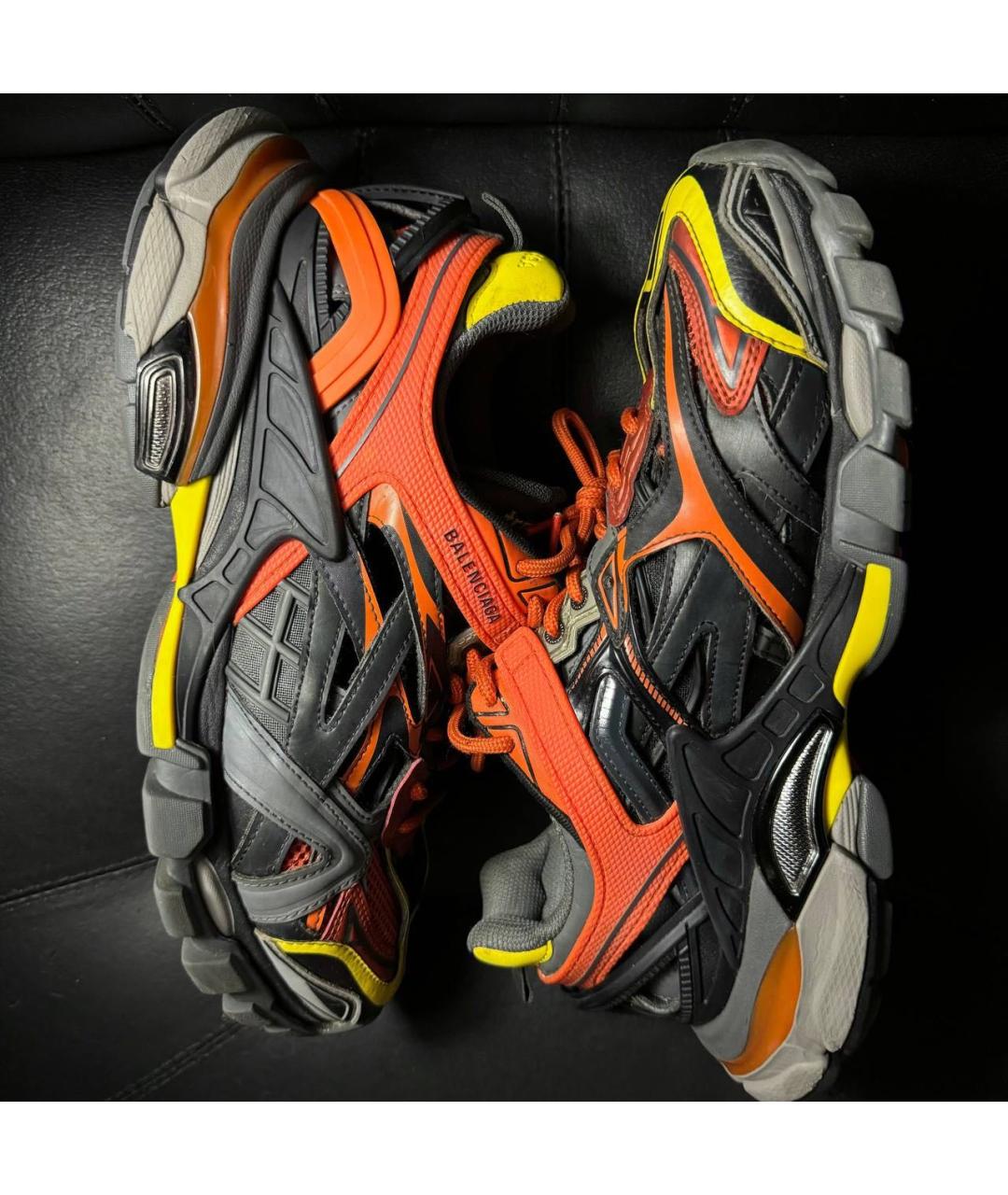BALENCIAGA Оранжевое текстильные кроссовки, фото 4
