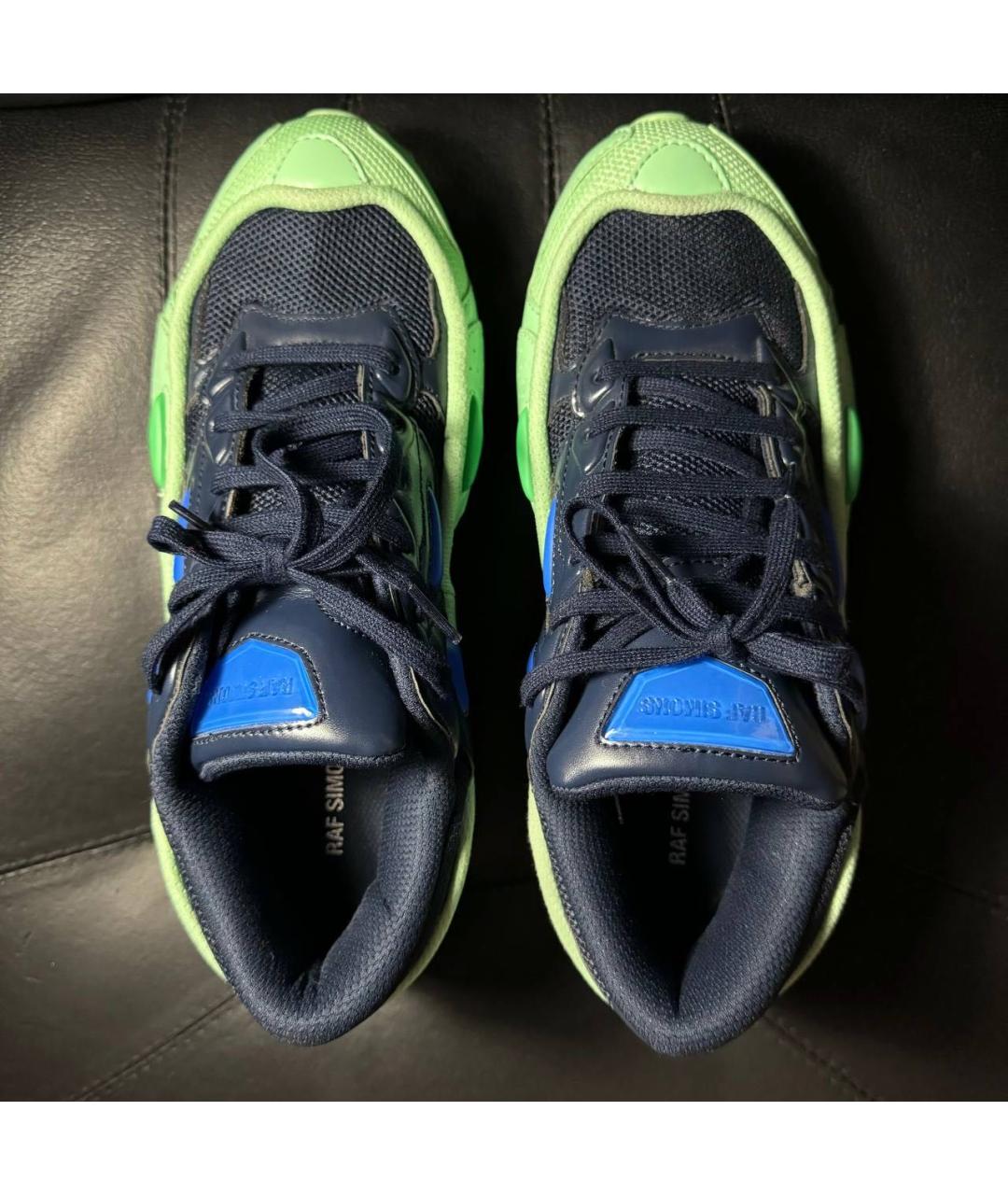 RAF SIMONS Зеленые текстильные низкие кроссовки / кеды, фото 7