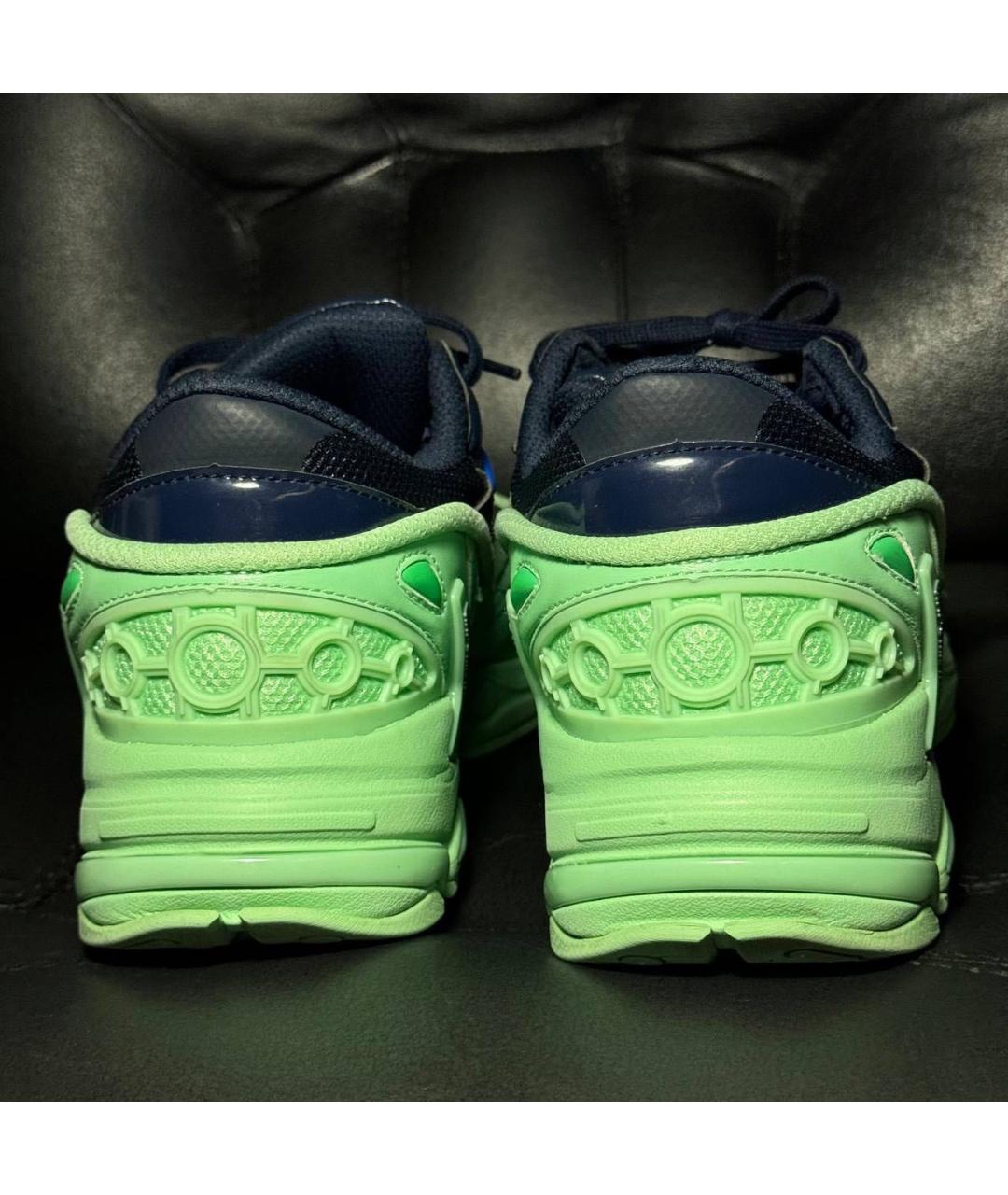 RAF SIMONS Зеленые текстильные низкие кроссовки / кеды, фото 2