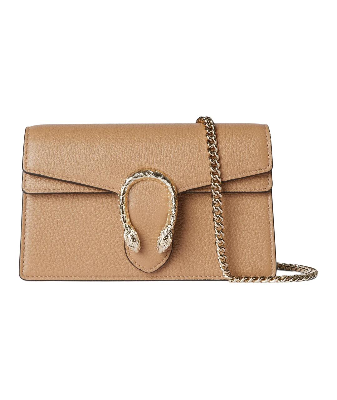 GUCCI Коричневая кожаная сумка через плечо, фото 1