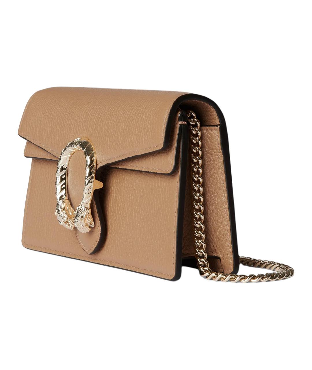 GUCCI Коричневая кожаная сумка через плечо, фото 3