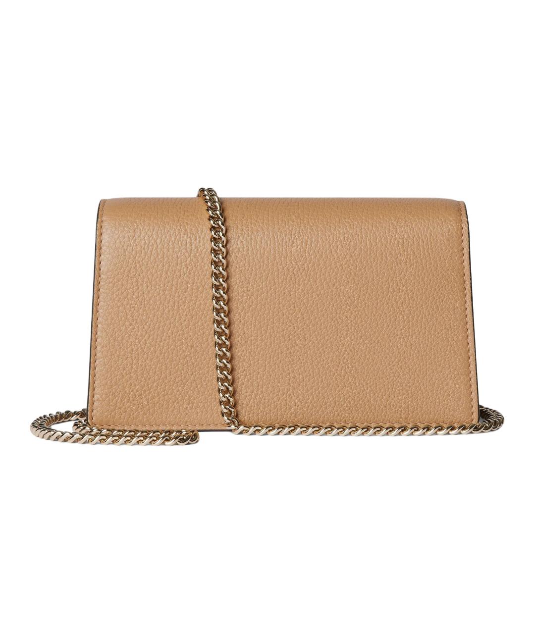 GUCCI Коричневая кожаная сумка через плечо, фото 2