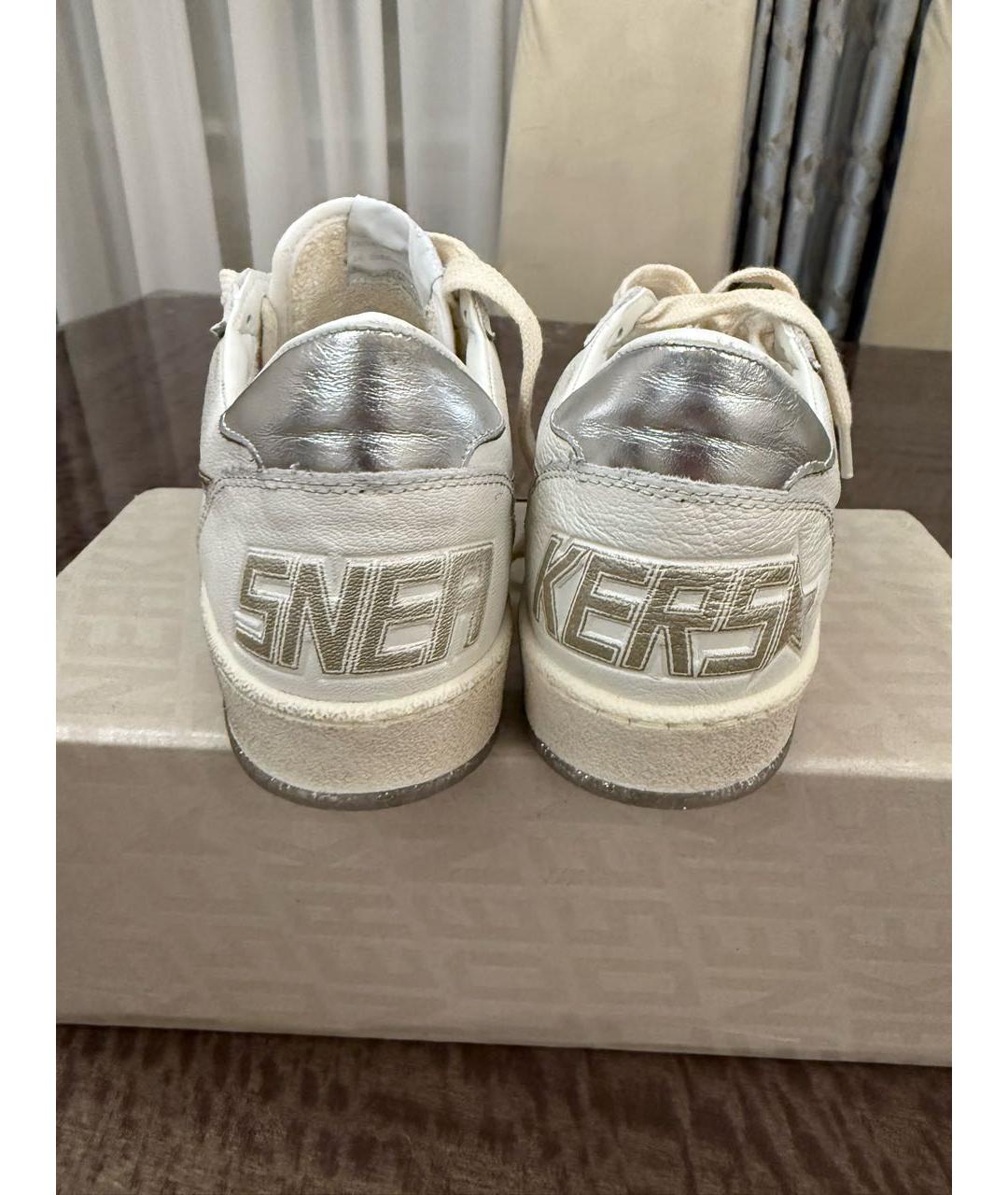 GOLDEN GOOSE DELUXE BRAND Белые кожаные кеды, фото 3