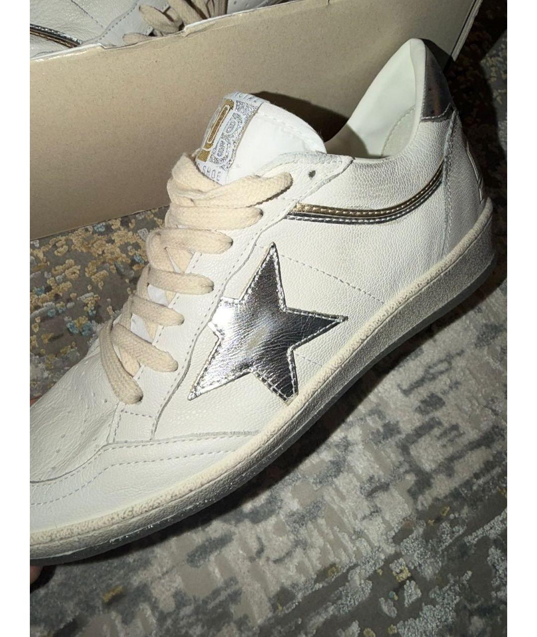 GOLDEN GOOSE DELUXE BRAND Белые кожаные кеды, фото 4