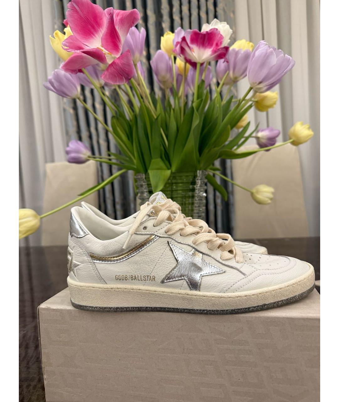 GOLDEN GOOSE DELUXE BRAND Белые кожаные кеды, фото 5