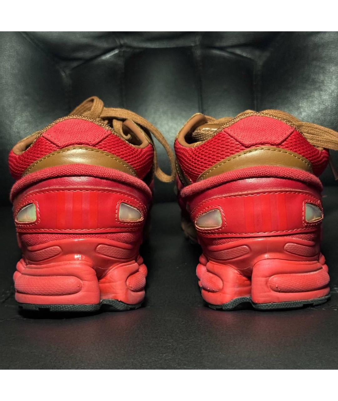 ADIDAS X RAF SIMONS Красные текстильные низкие кроссовки / кеды, фото 2