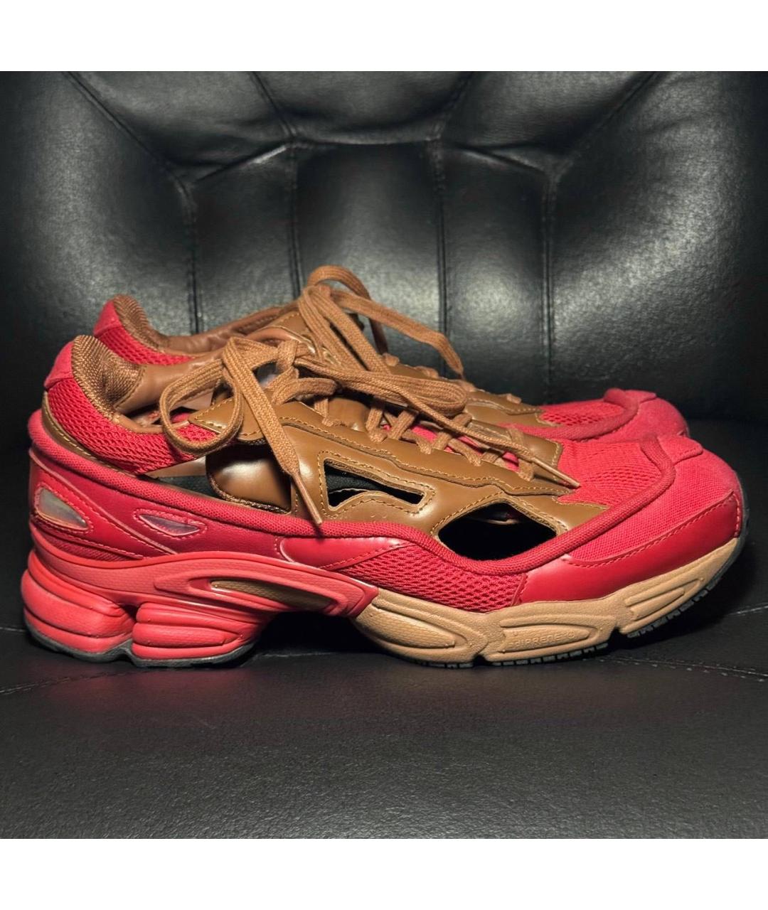 ADIDAS X RAF SIMONS Красные текстильные низкие кроссовки / кеды, фото 9