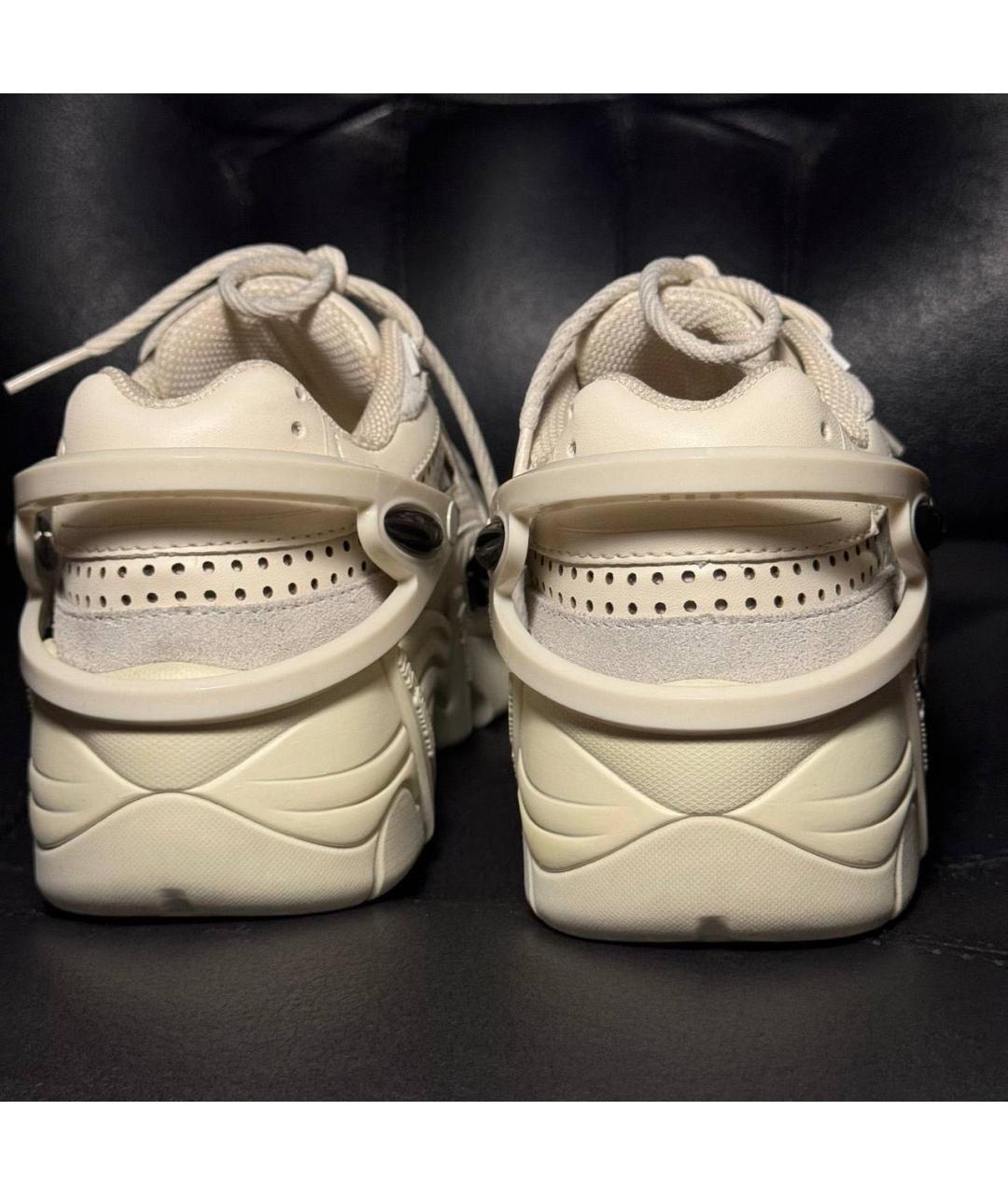 RAF SIMONS Бежевые кожаные кроссовки, фото 2