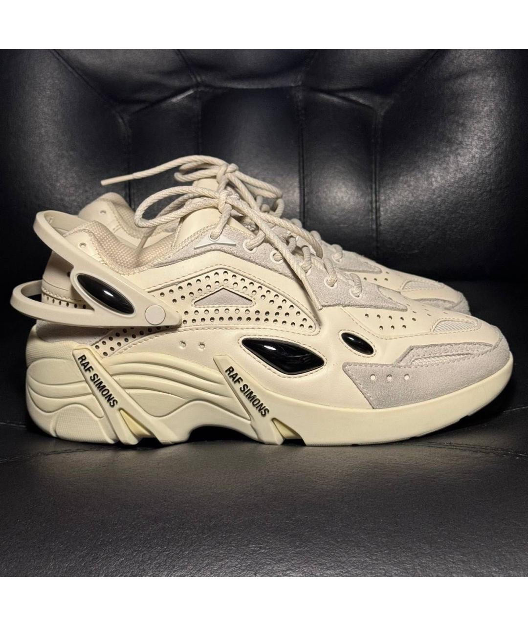 RAF SIMONS Бежевые кожаные кроссовки, фото 9