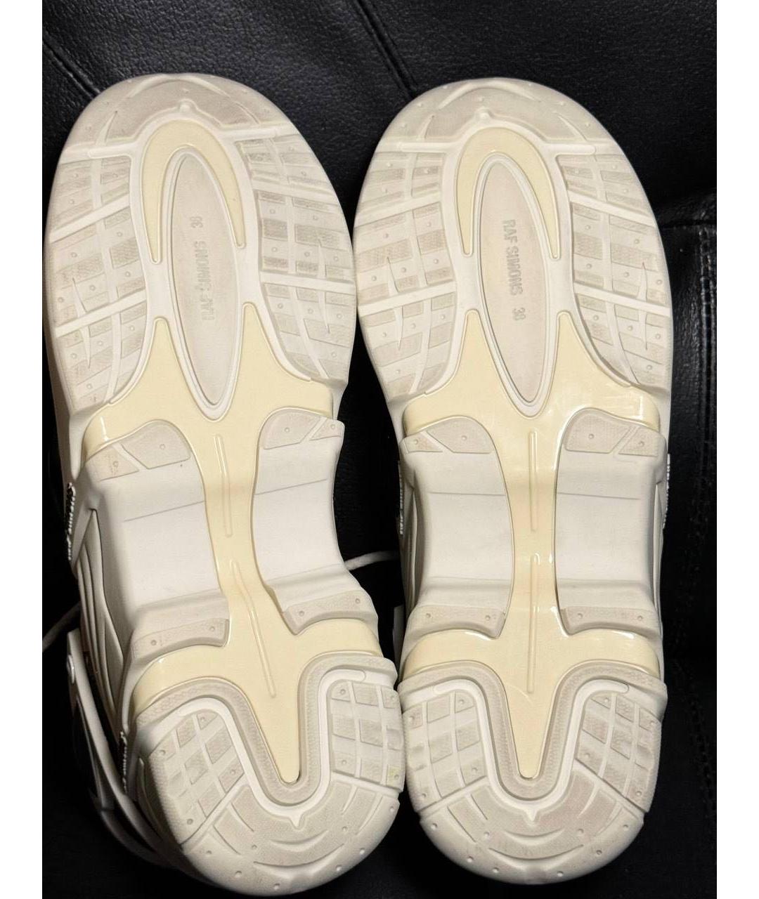 RAF SIMONS Бежевые кожаные кроссовки, фото 7