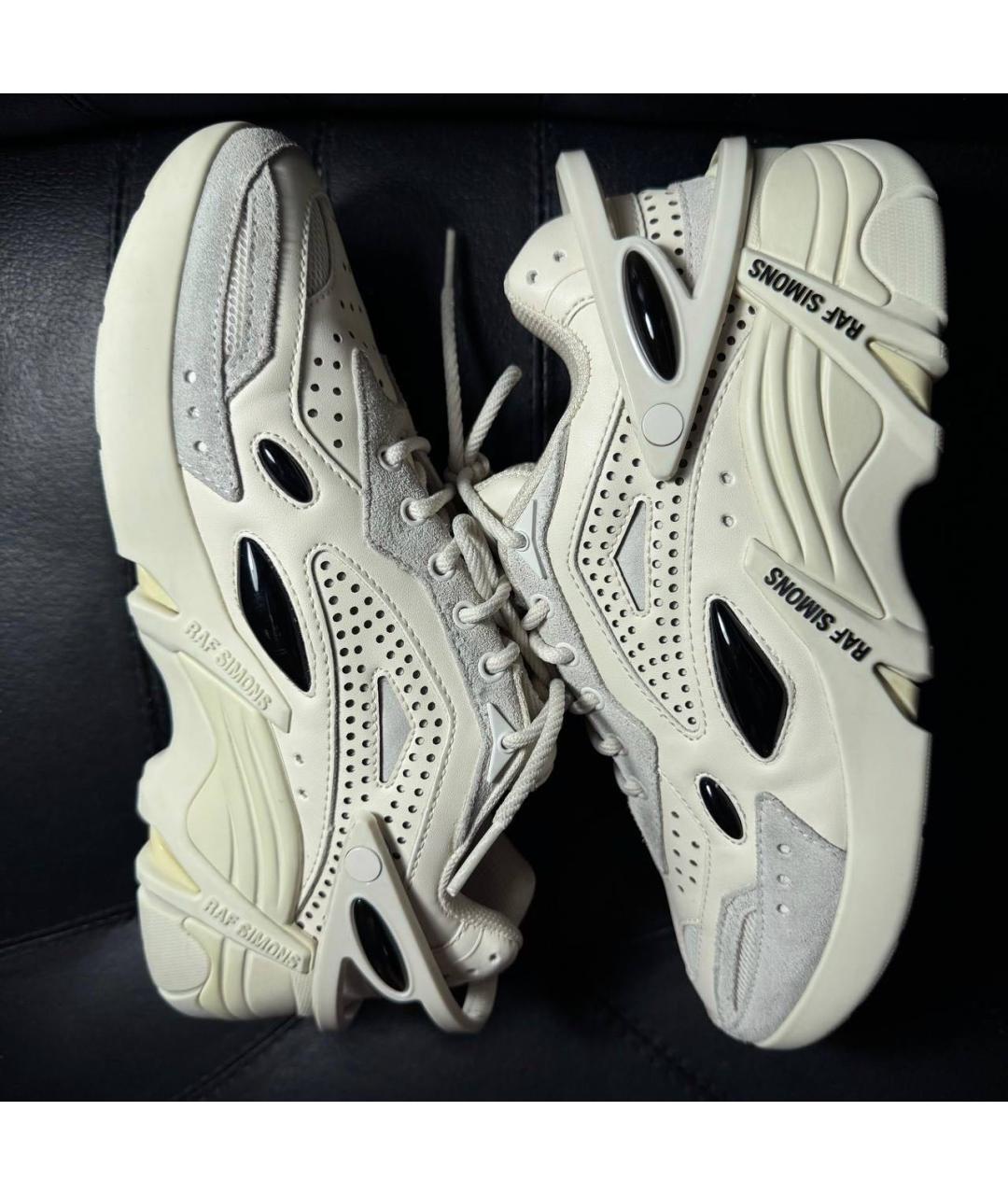 RAF SIMONS Бежевые кожаные кроссовки, фото 5