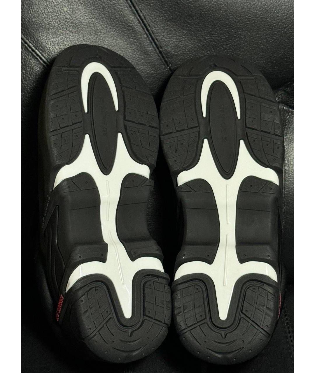 RAF SIMONS Черные текстильные низкие кроссовки / кеды, фото 8