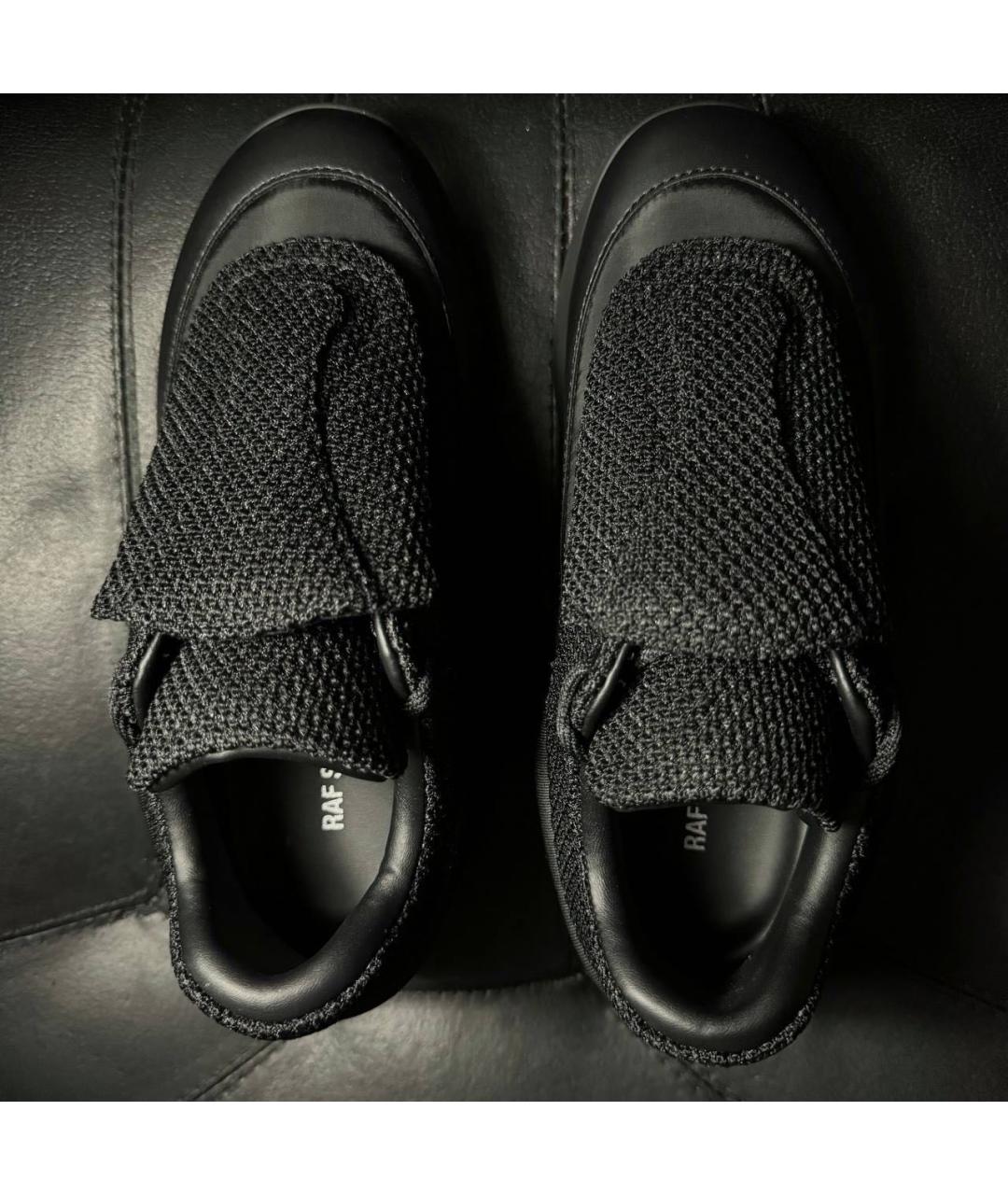 RAF SIMONS Черные текстильные низкие кроссовки / кеды, фото 7