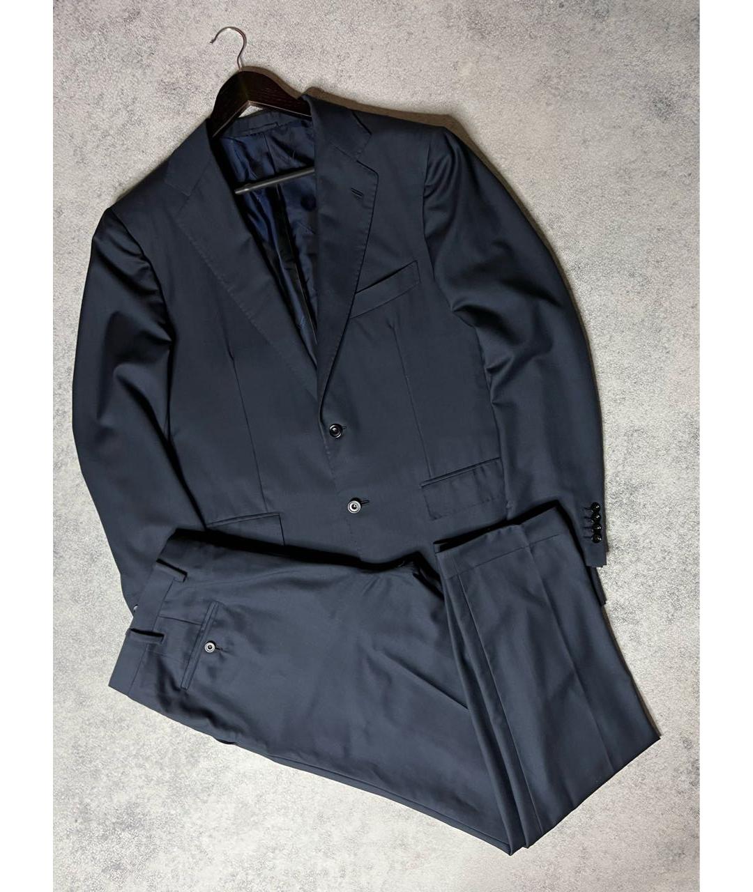 KITON Темно-синий классический костюм, фото 9