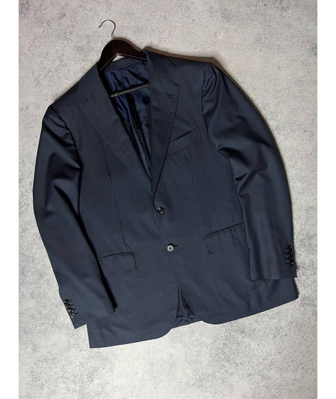 KITON Темно-синий классический костюм, фото 2