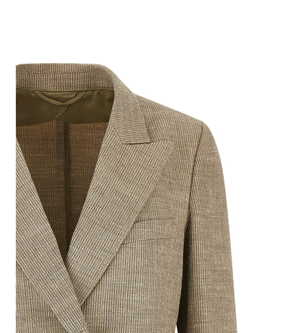 BLAZE MILANO Бежевый льняной жакет/пиджак, фото 3