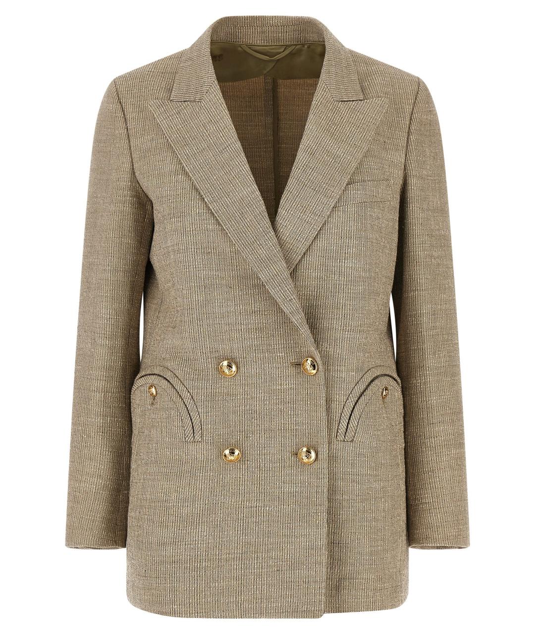 BLAZE MILANO Бежевый льняной жакет/пиджак, фото 1