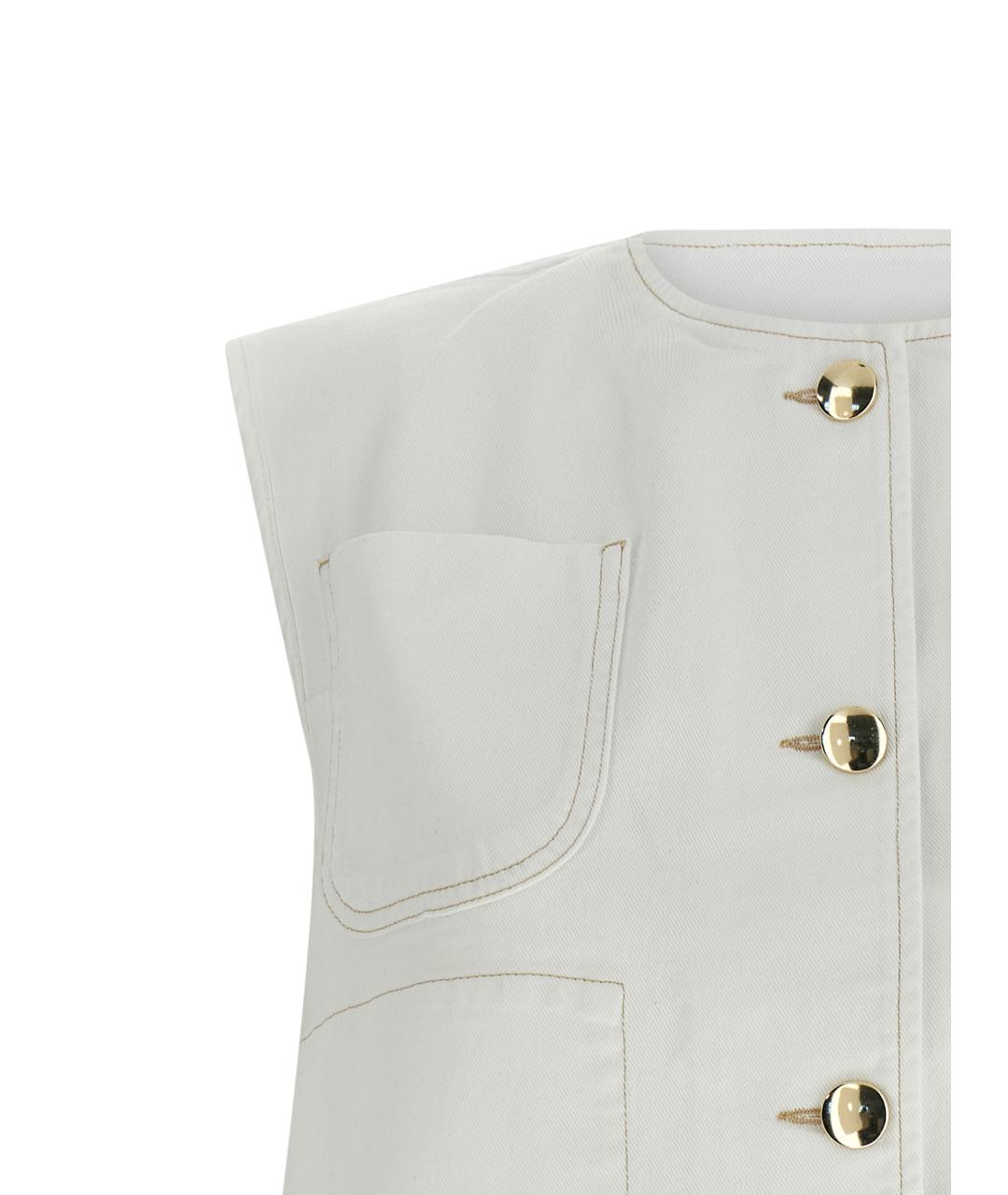 FABIANA FILIPPI Белая хлопковая жилетка, фото 3