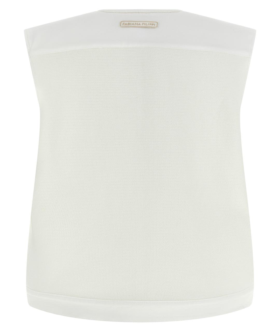 FABIANA FILIPPI Белая хлопковая жилетка, фото 2