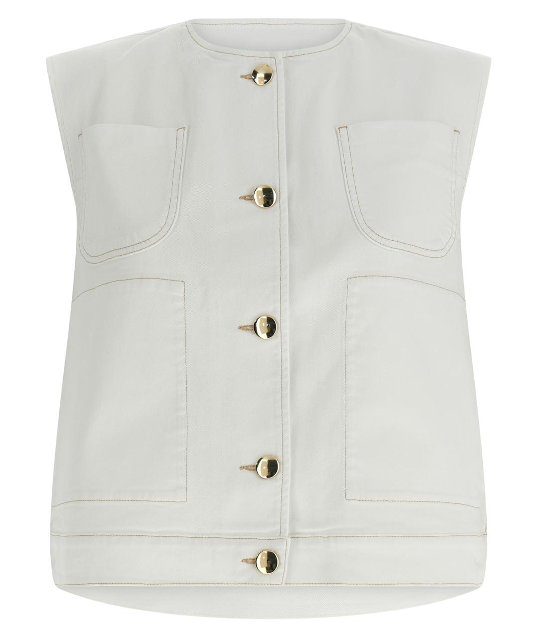 FABIANA FILIPPI Белая хлопковая жилетка, фото 1