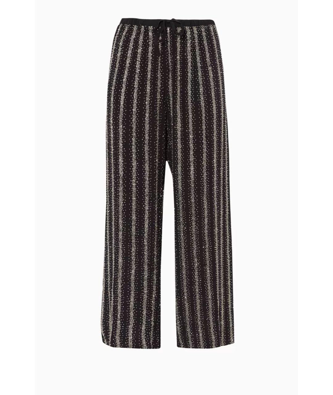 DRIES VAN NOTEN Черные шелковые брюки широкие, фото 7